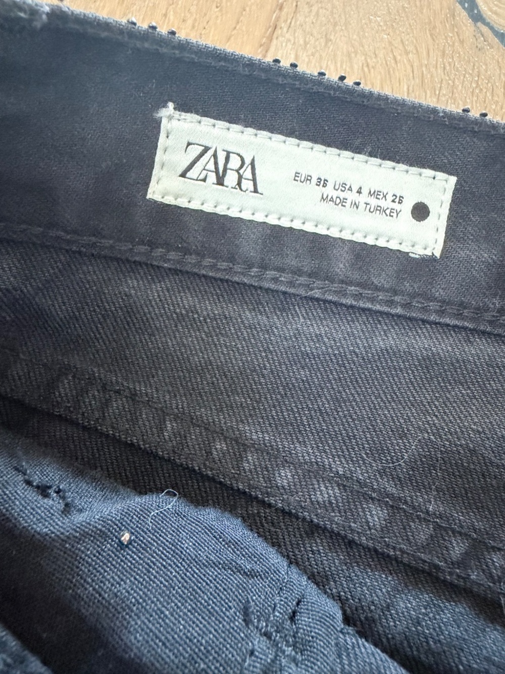 Viral Zara Rhinestone Black Jeans - Picture 6 of 6
